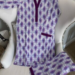 Purple Patterned Kids Pajamas